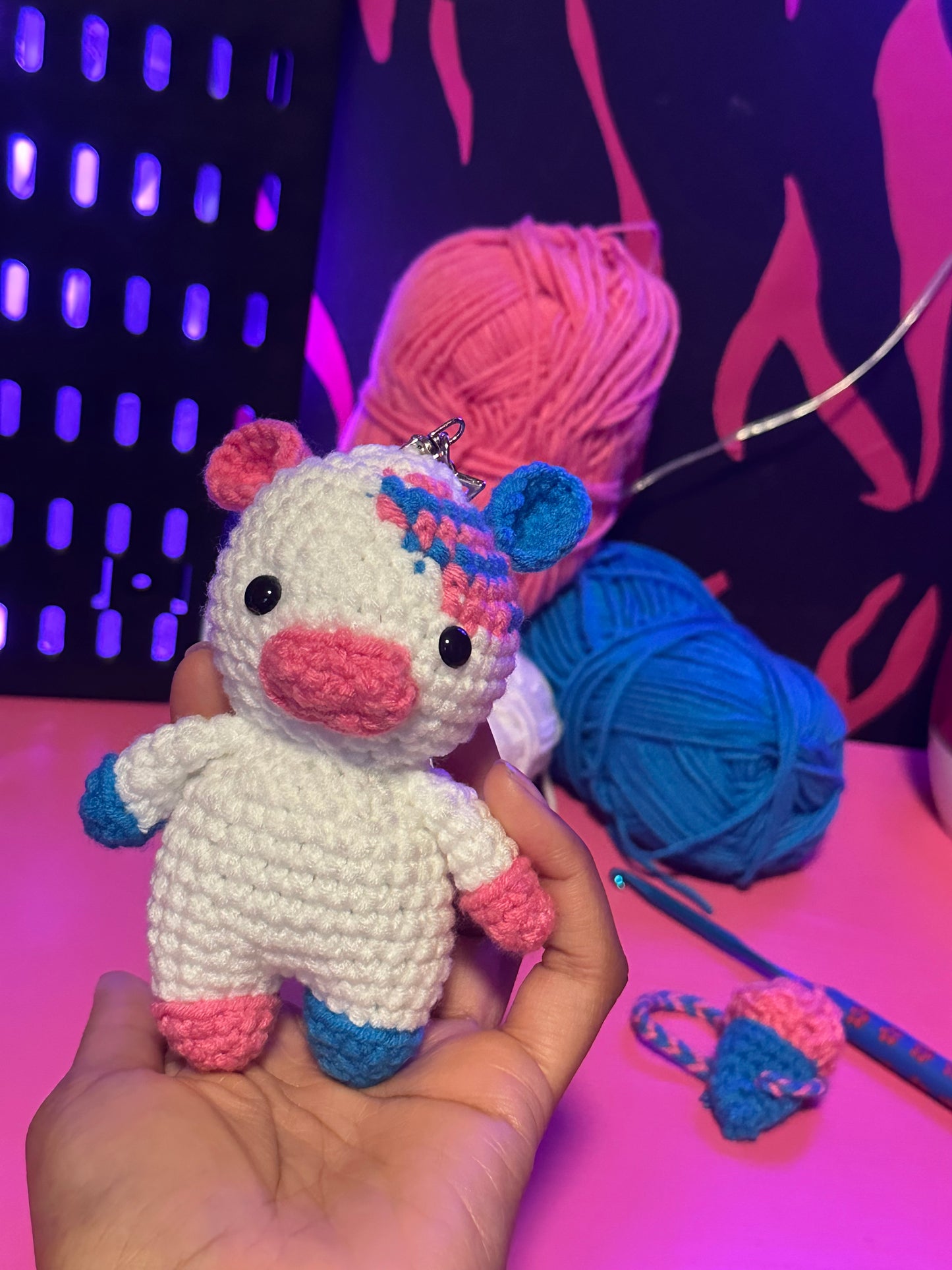 Cotton Candy Cow Plushie