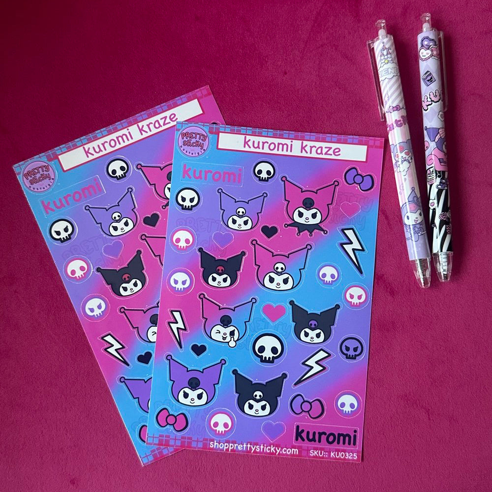 Kuromi Kraze Sticker Sheet