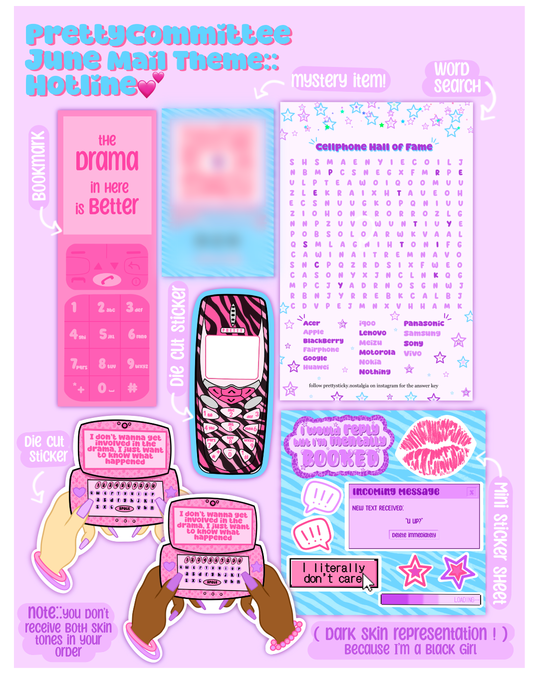 One-Time Purchase | PrettyCommittee Theme:: Hotline💕 ( June 2026 )