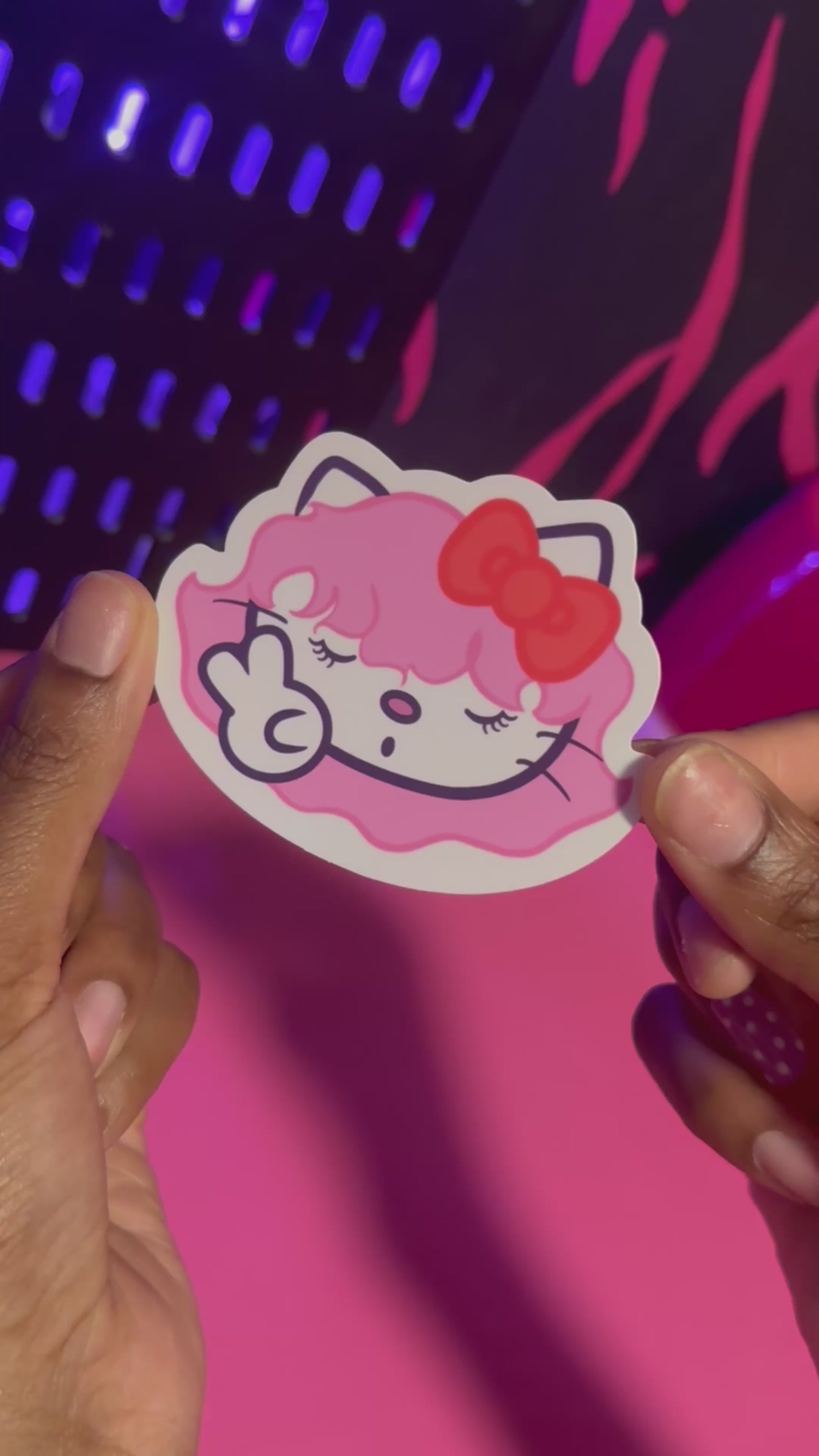 Pretty Sticky Hello Kitty Match Your Pet Cat Stickers on shopprettysticky.com